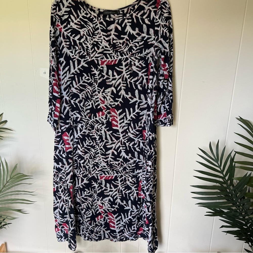 Beach style coral Comfy long sleeve dress